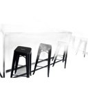 Ver imagem 6 de Kit 4 Banquetas Iron Ferro Tolix Churrasqueira Bar Cozinha Preto Fosco