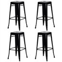 Ver imagem 1 de Kit 4 Banquetas Iron Ferro Tolix Churrasqueira Bar Cozinha Preto Fosco