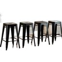 Ver imagem 5 de Kit 4 Banquetas Iron Ferro Tolix Churrasqueira Bar Cozinha Preto Fosco