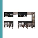 Ver imagem 6 de Armário de Cozinha Completa Atlanta Edge com Vidro Carraro Preto Touch