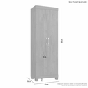 Ver imagem 3 de Armário Multiuso 2 Portas C/ Chave Mucuri Jcm Branco