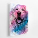 Ver imagem 2 de Quadro Cachorro Golden Retriever Aquarela Canvas 20x30cm