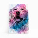 Ver imagem 1 de Quadro Cachorro Golden Retriever Aquarela Canvas 20x30cm