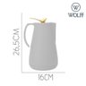 Garrafa Térmica de Plástico com Tampa Pássaro Dourado Ouro New Bird Branca 1l Wolff - 4