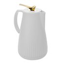 Ver imagem 1 de Garrafa Térmica de Plástico com Tampa Pássaro Dourado Ouro New Bird Branca 1l Wolff