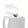 Garrafa Térmica de Plástico com Tampa Pássaro Dourado Ouro New Bird Branca 1l Wolff - 3