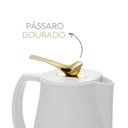 Ver imagem 3 de Garrafa Térmica de Plástico com Tampa Pássaro Dourado Ouro New Bird Branca 1l Wolff