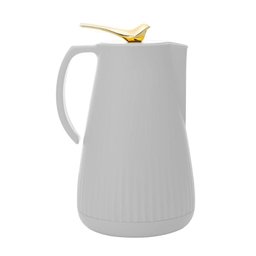 Garrafa Térmica de Plástico com Tampa Pássaro Dourado Ouro New Bird Branca 1l Wolff - 2