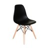 Conjunto de Mesa de Jantar Eames Eiffel Redonda 100cm Tampo de Madeira Preto com 6 Cadeiras Pretas - 4