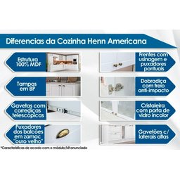 Balcão Forno de Embutir 80 Cm Nova York Henn Branco - 3