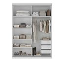 Ver imagem 4 de Guarda Roupa 1,74m 2 Portas de Correr C/ Espelho 100% Mdf Cor:branco