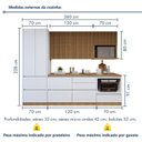 Ver imagem 3 de Cozinha Completa Modulada 8 Peças 10 Portas 10 Gavetas com Rodapé Norten