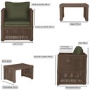 Ver imagem 2 de Mesa Centro e 2 Poltronas Madri Corda Náutica Estofado 13 Trama Original