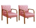 Ver imagem 1 de Kit 2 Poltronas Lara Cor:Suede Rosa 280