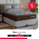 Ver imagem 5 de Cama Box Casal Bipartido + Colchão Comfort Class Pillow Top Marrom/suede Branco