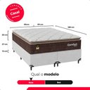 Ver imagem 4 de Cama Box Casal Bipartido + Colchão Comfort Class Pillow Top Marrom/suede Branco