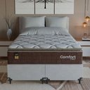 Ver imagem 6 de Cama Box Casal Bipartido + Colchão Comfort Class Pillow Top Marrom/suede Branco