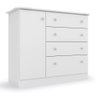 Cômoda Infantil Espaçosa Branca com 04 Gavetas e 01 Porta para Quarto Baby Luxo Icp - 1