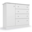 Ver imagem 1 de Cômoda Infantil Espaçosa Branca com 04 Gavetas e 01 Porta para Quarto Baby Luxo Icp