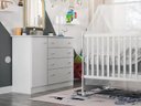 Ver imagem 3 de Cômoda Infantil Espaçosa Branca com 04 Gavetas e 01 Porta para Quarto Baby Luxo Icp