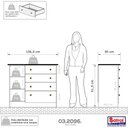 Ver imagem 4 de Cômoda Infantil Espaçosa Branca com 04 Gavetas e 01 Porta para Quarto Baby Luxo Icp