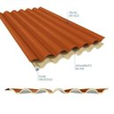 Ver imagem 3 de Kit 20 Telhas Sanduiche Ondulada sem Forro 244cm X 100cm X 1,5cm com Isolamento Térmico em Pir - Kingspan