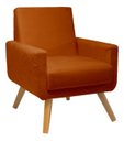 Ver imagem 1 de Poltrona Decorativa - Pietra - Revestimento Veludo Ladecor Estofados Terracota