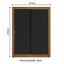 Ver imagem 4 de Guarda-roupa Solteiro Madesa Denver 2 Portas de Correr