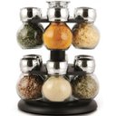 Ver imagem 2 de Kit Porta Temperos Condimentos 12 Potes Suporte Giratório