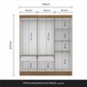 Guarda Roupa 6 Portas Casal Mayra Boreal/off White - Móveis Arapongas - 7