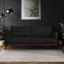 Ver imagem 1 de Sofá para Sala de Estar Fixo 2 Lugares Zeki Preto