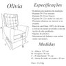 Poltrona Amamentação Olivia TM703 Decor Loppes Poltrona Amamentacão Balanço Decorativa Quarto/ Sala  - 7