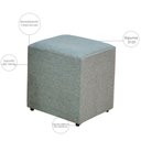Ver imagem 3 de Puff Quadrado Decorativo L02 Sala de Estar Linho Cinza Escuro - Lyam Decor