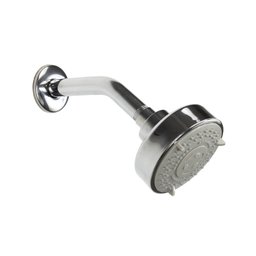 Ducha Chuveiro Redonda Abs Cromada 9,5 Cm com 5 Jatos de Parede - 1