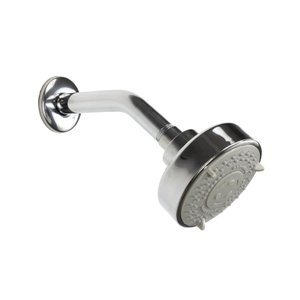 Ducha Chuveiro Redonda Abs Cromada 9,5 Cm com 5 Jatos de Parede