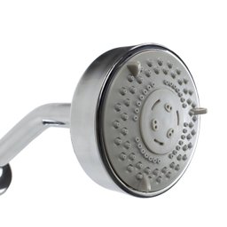 Ducha Chuveiro Redonda Abs Cromada 9,5 Cm com 5 Jatos de Parede - 3