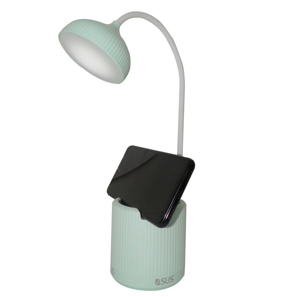 Luminaria de Mesa Abajur Touch Screen LED Flexivel Recarregavel Articulada Suporte Celular Lampada - 5