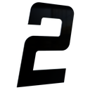 Ver imagem 1 de Número 130mm Garbo Font - Preto - Metalmidia 2