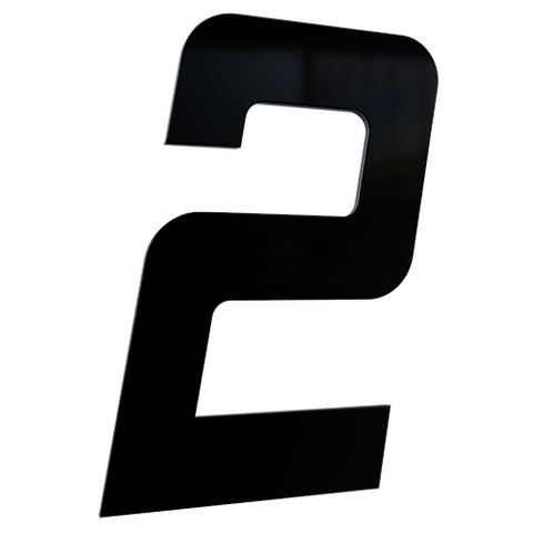 Número 130mm Garbo Font - Preto - Metalmidia 2