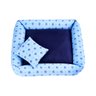 Cama Pet Pequena Top 40cm x 40cm x 15cm Realeza Azul Com Almofada Decorativa - 1