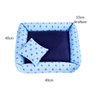 Cama Pet Pequena Top 40cm x 40cm x 15cm Realeza Azul Com Almofada Decorativa - 2