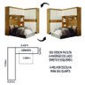 Guarda Roupas Modulado com Cabeceira de Casal Florença 6 Portas 5 gavetas Freijó/Off White Moval - 3
