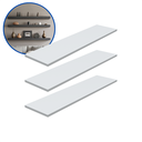 Ver imagem 2 de Kit 3 Prateleira Branca 80X20 + Suporte Flutuante Mdf Organizadora Decoração Cozinha Banheiro Sala