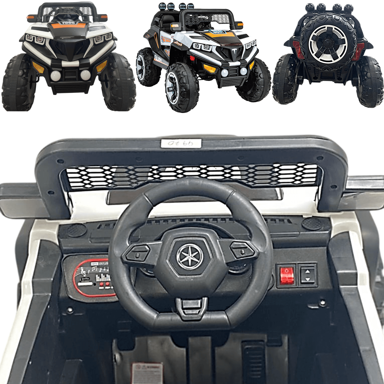 Carro Eletrico Zippy Toys Polaris Utv Xp1000 4x2 12v Branco Cr - 3