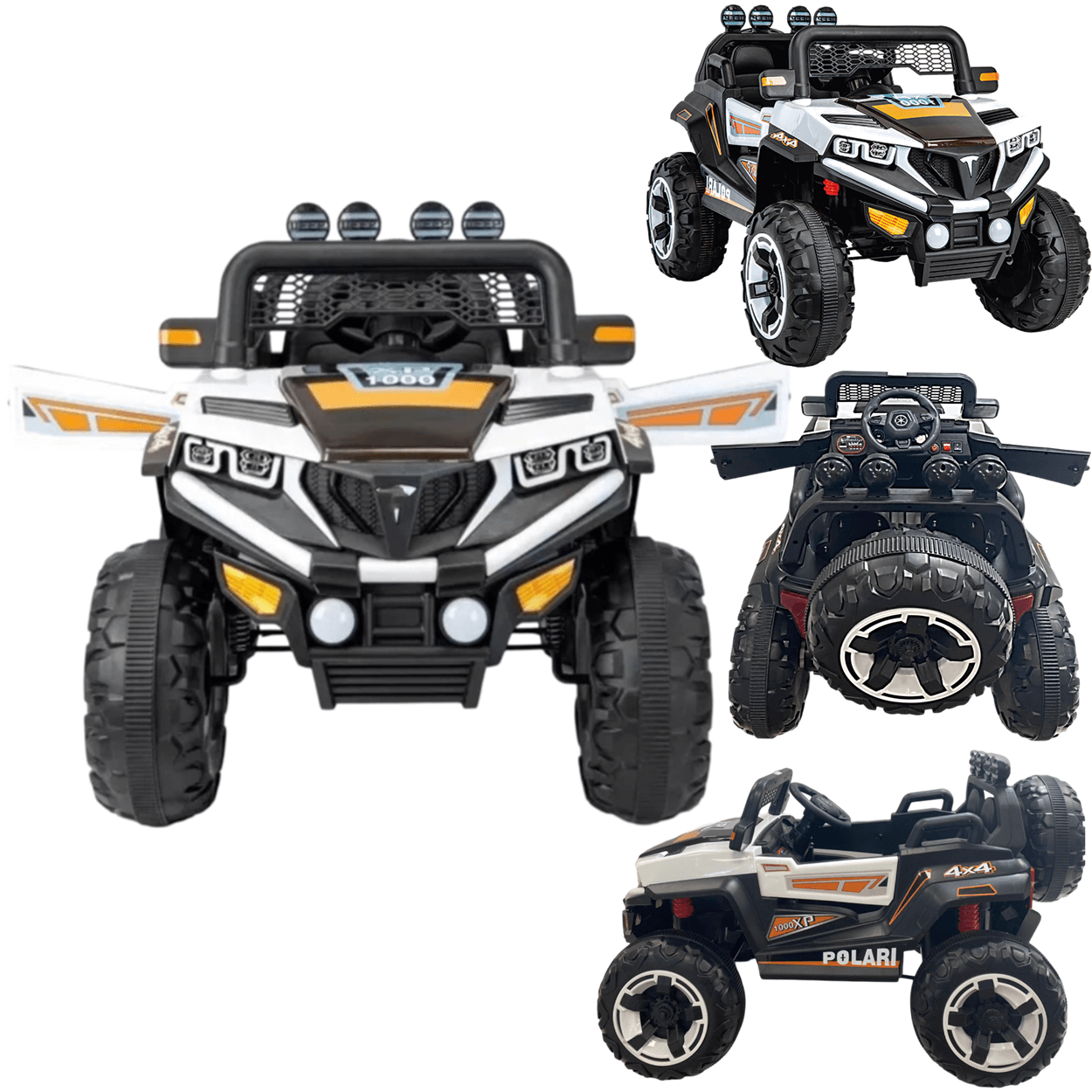 Carro Eletrico Zippy Toys Polaris Utv Xp1000 4x2 12v Branco Cr - 2