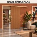 Ver imagem 2 de Kit Porta de Correr Lisa p/ Verniz Vanin 210x80cm Completa