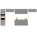 Ver imagem 6 de Armário de Cozinha Modulada 5 Peças CP14 Balcão com Tampo Castanho/Cinza - Lumil Lumil Móveis