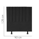 Ver imagem 3 de Cabeceira Estofada Cama Box Solteiro Carla 90cm Courino:preto