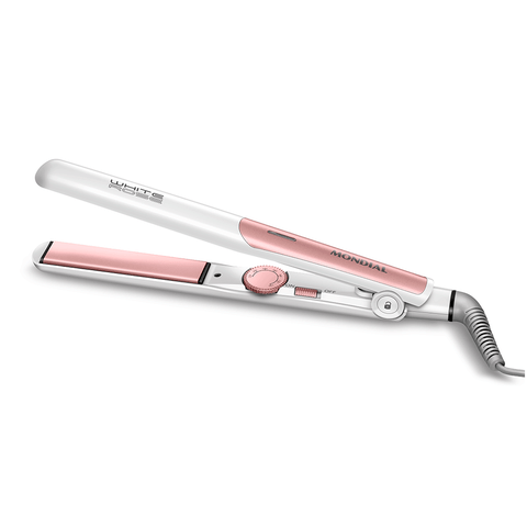 Prancha Chapinha Mondial P50 220°c Emissão de Íons e Cabo Giratório Branco Rose Gold Bivolt