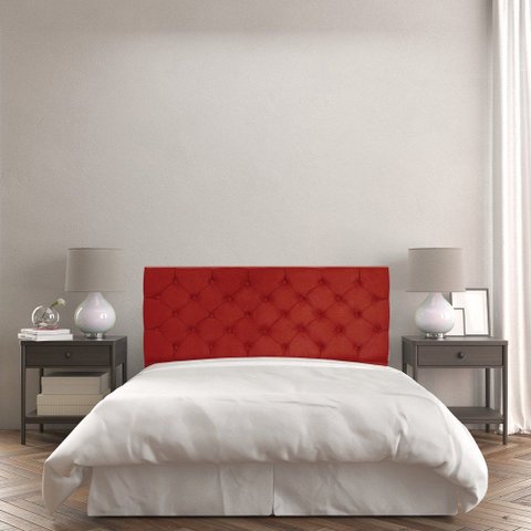 Painel Capitonê Solteiro 90cm Jade Slk Decor Painel Jade Vermelho